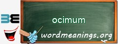 WordMeaning blackboard for ocimum